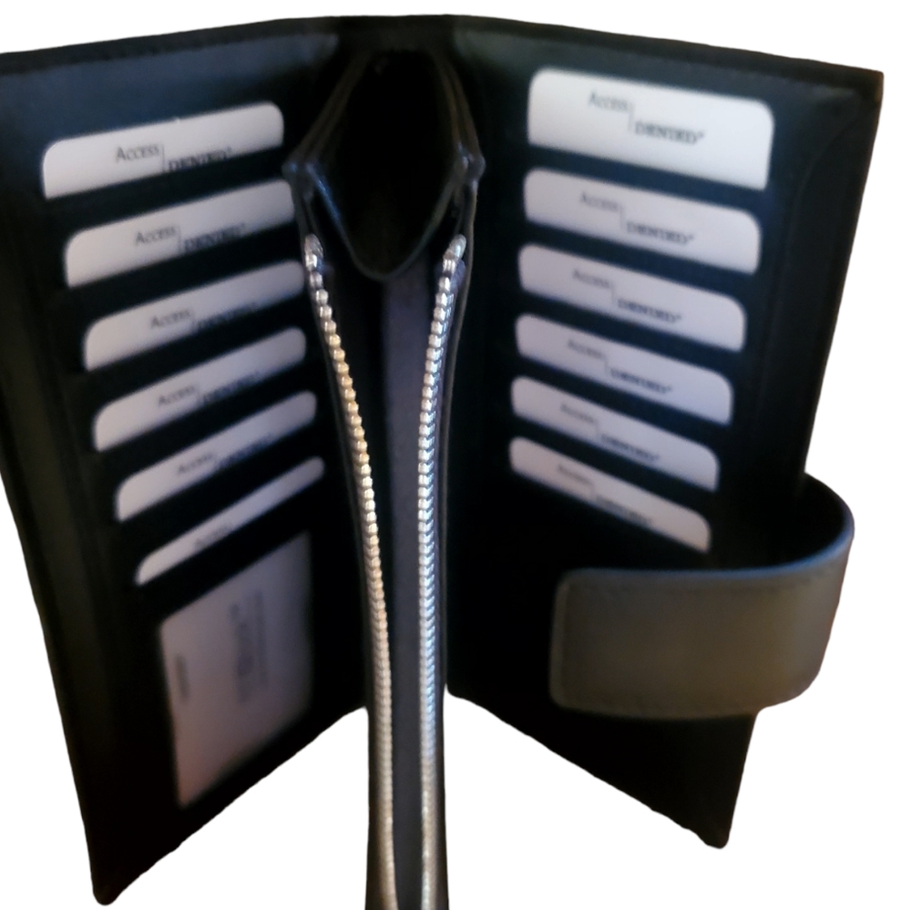 NWT ACCESS DENIED GENUINE LEATHER SECURITY RFID WALLET